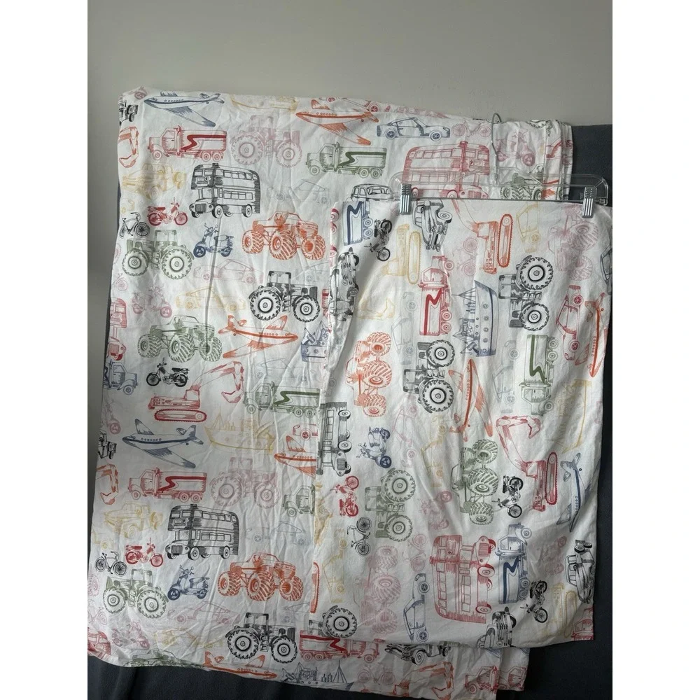 IKEA Ljudlig Twin Duvet Cover Set w /Sham Vintage Transportation Pattern